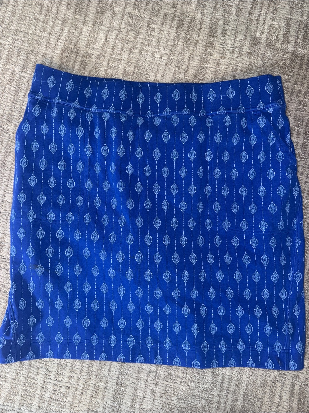 Duluth Trading Co NoGA Naturale Cotton Blue Skort large skirt casual travel